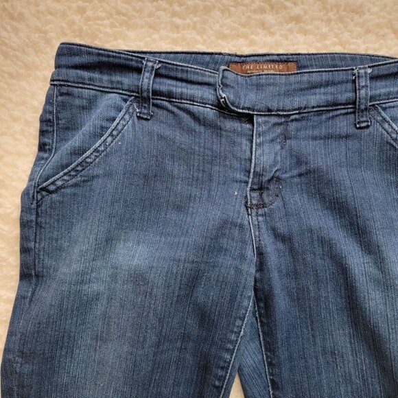 The Limited Jeans Straight Wide Leg Womens Size 8 Blue Dark 34X33 Relaxed Fit - Picture 5 of 11